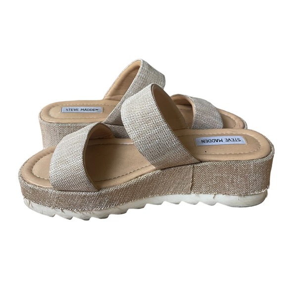 Steve Madden Women's Defuse Espadrille Wedge Sandal Raffia Size 10 - Picture 7 of 8